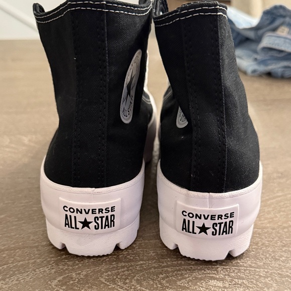 Black and White Platform Sneakers - Picture 3 of 6